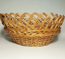Panière ronde en osier vintage