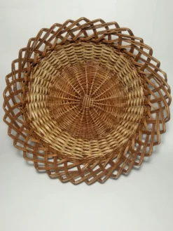 Panière ronde en osier vintage
