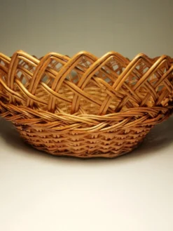 Panière ronde en osier vintage
