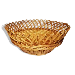 Panière ronde en osier vintage