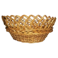Panière ronde en osier vintage