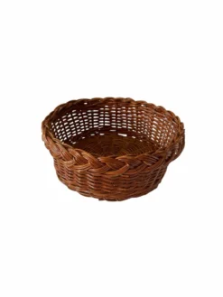 Panière rustique vintage en rotin tressé
