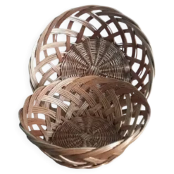 Panières en osier, paniers corbeilles 24 et 29 cm