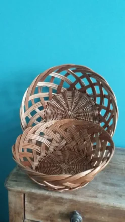Panières en osier, paniers corbeilles 24 et 29 cm