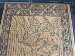 Panneau décoratif en bois type art nouveau