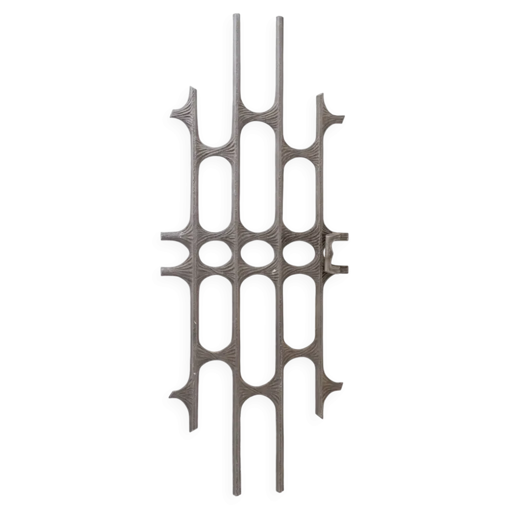 Panneau de porte brutaliste en aluminium coulé dans le style de Paul Evans, années 1960