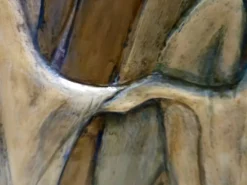 Panneau en hêtre peint et sculpté à la main représentant la Sainte Famille, Italie