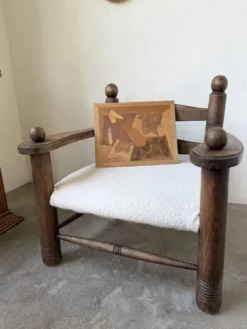 Panneau en marqueterie de bois inspiré de Picasso