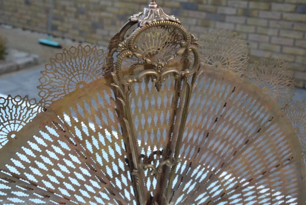 Pare cheminée/pare feu bronze fin 19ème