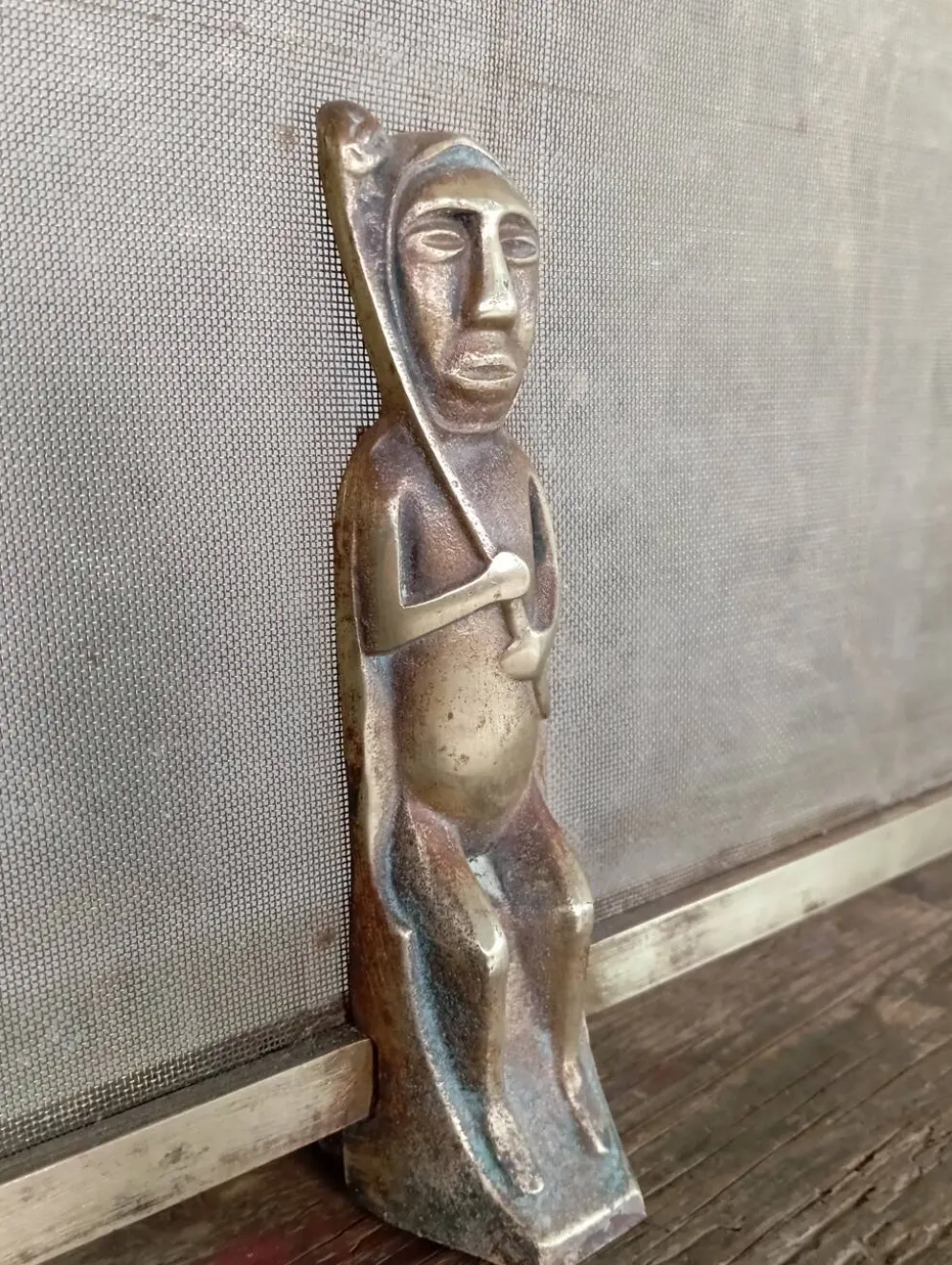 Pare feu bronze et laiton Anton Prinner
