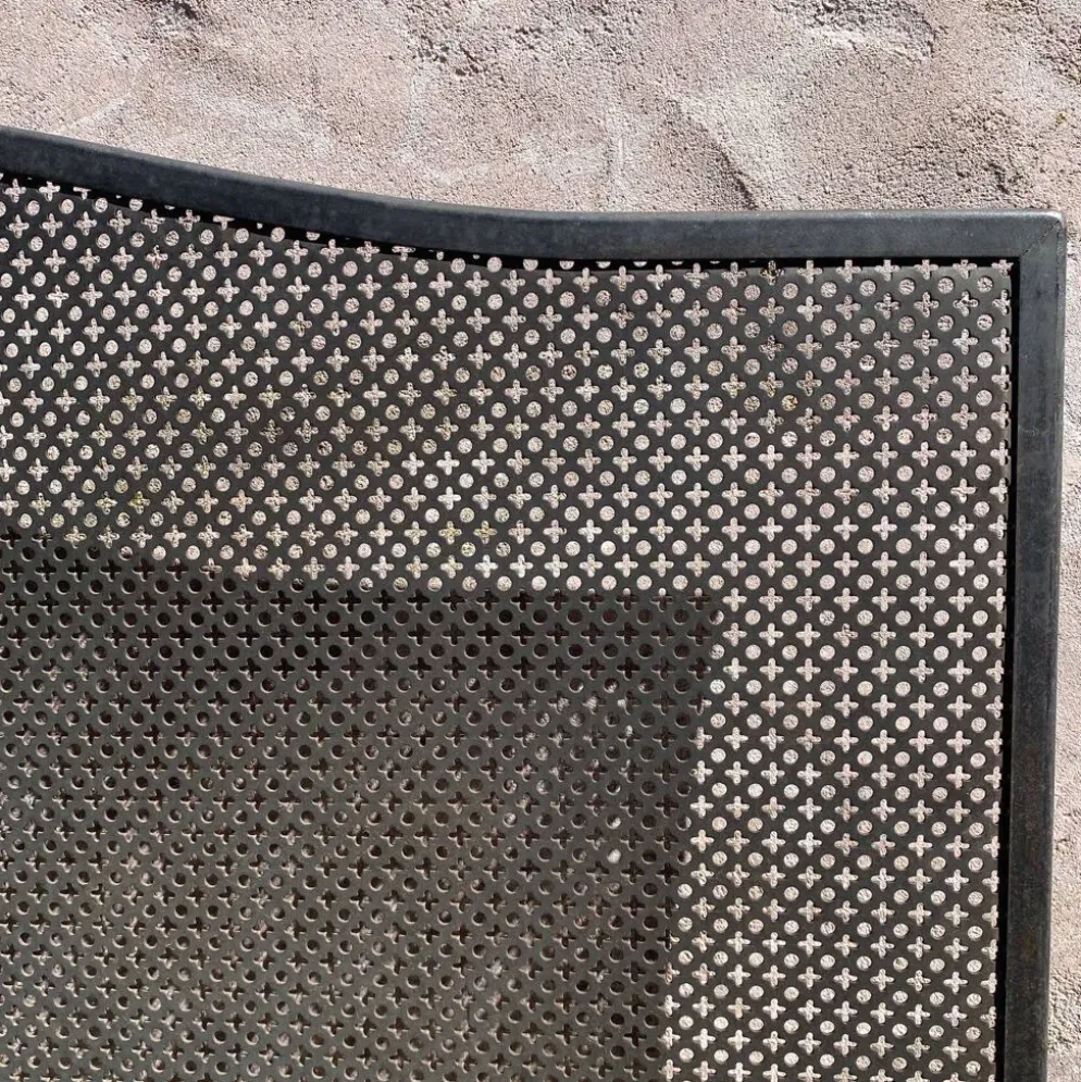 Pare feu de cheminée grille en métal et fleurs de Lys en fonte