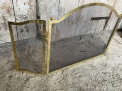 Pare Feu Grille Protection Cheminée 3 Volets Laiton Années 70 Vintage