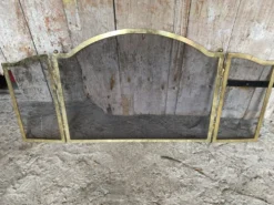 Pare Feu Grille Protection Cheminée 3 Volets Laiton Années 70 Vintage