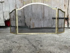 Pare Feu Grille Protection Cheminée 3 Volets Laiton Années 70 Vintage
