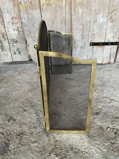 Pare Feu Grille Protection Cheminée 3 Volets Laiton Années 70 Vintage