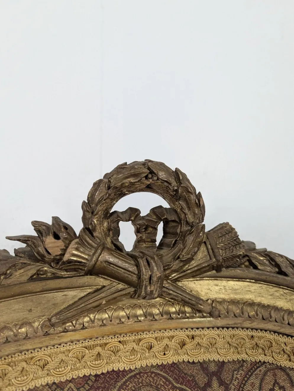 Pare-feu Louis XVI en bois doré à tapisserie