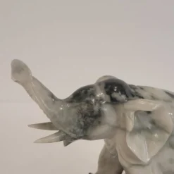 Pareja de pisapapeles de elefantes, mármol veteado, 80’s - Francia