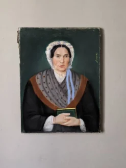 Pastel ancien portrait vintage bretonne décoration campagne