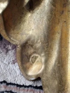 4 pattes de meuble en bronze massif