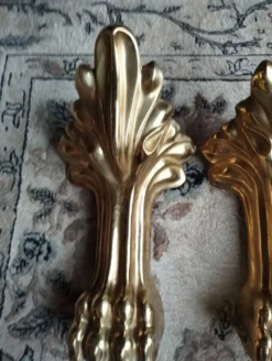 4 pattes de meuble en bronze massif