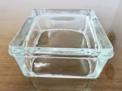 Pavé de verre , cendrier, signé LUMAX, recuit, années 40 50, Le Corbusier
