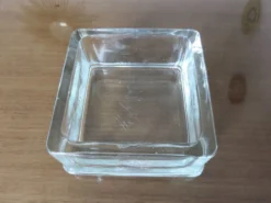 Pavé de verre , cendrier, signé LUMAX, recuit, années 40 50, Le Corbusier