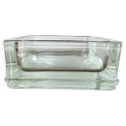 Pavé de verre, cendrier, vide poche, signé "LUMAX" années 40 50