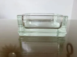 Pavé de verre, cendrier, vide poche, signé "LUMAX" années 40 50