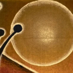 Paysage avec Soleil et Lune, Peinture Textile, années 1970