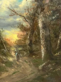 Paysage forestier ancien dans un beau cadre.