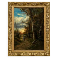 Paysage forestier ancien dans un beau cadre.