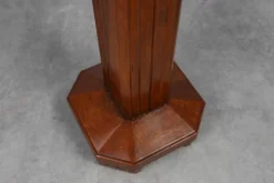 Pédestal Art Déco en chêne et marbre, France, années 1920