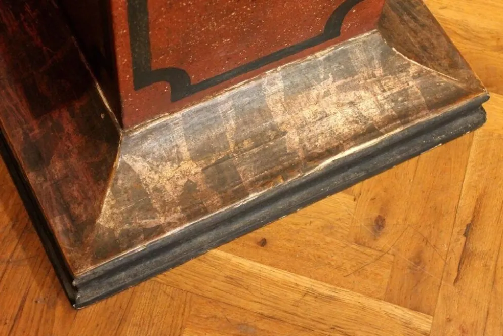 Pédestaux ou colonnes architecturaux en laque faux marbre italien du 19ème siècle, ensemble de 2