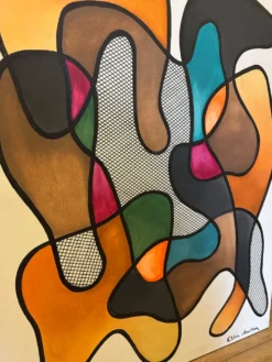 Peinture abstraite originale 83x60cm signée sans cadre.