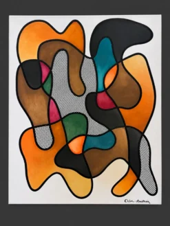 Peinture abstraite originale 83x60cm signée sans cadre.