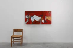 Peinture abstraite par Roeland Peperkamp, années 1990, huile sur toile