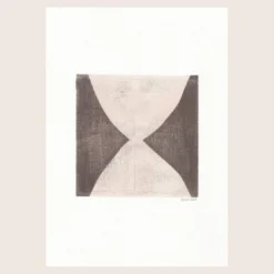 Peinture abstraite sur papier signée Eawy