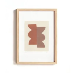 Peinture abstraite sur papier signée Eawy