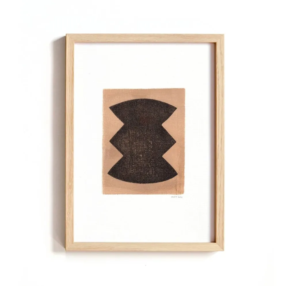 Peinture abstraite sur papier signée eawy