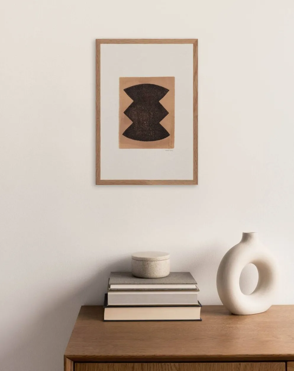 Peinture abstraite sur papier signée eawy