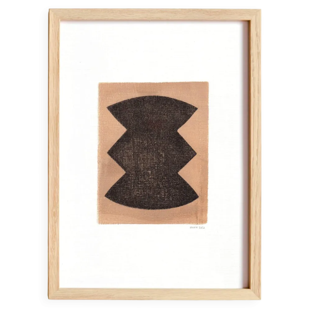 Peinture abstraite sur papier signée eawy