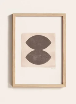 Peinture abstraite sur papier signée Eawy