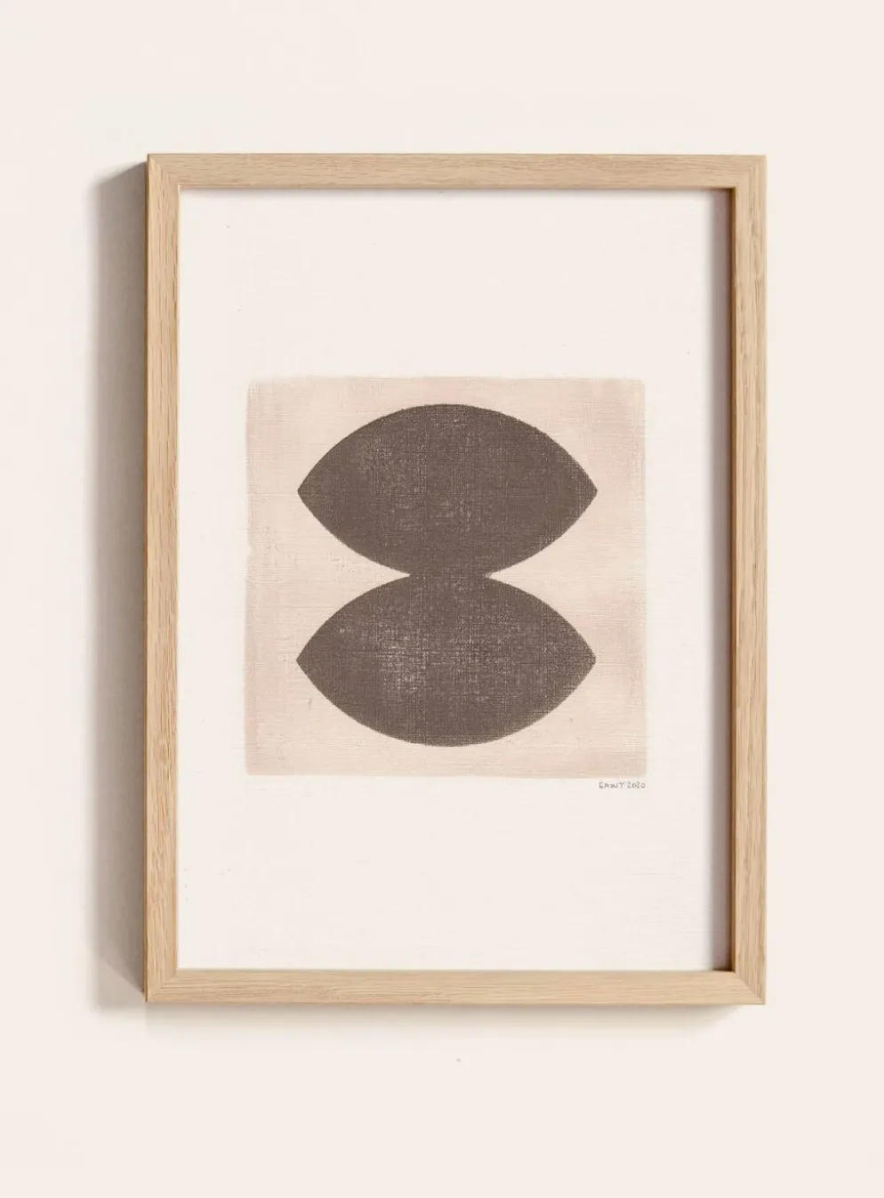Peinture abstraite sur papier signée Eawy