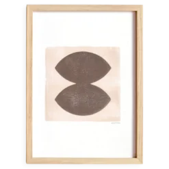 Peinture abstraite sur papier signée Eawy