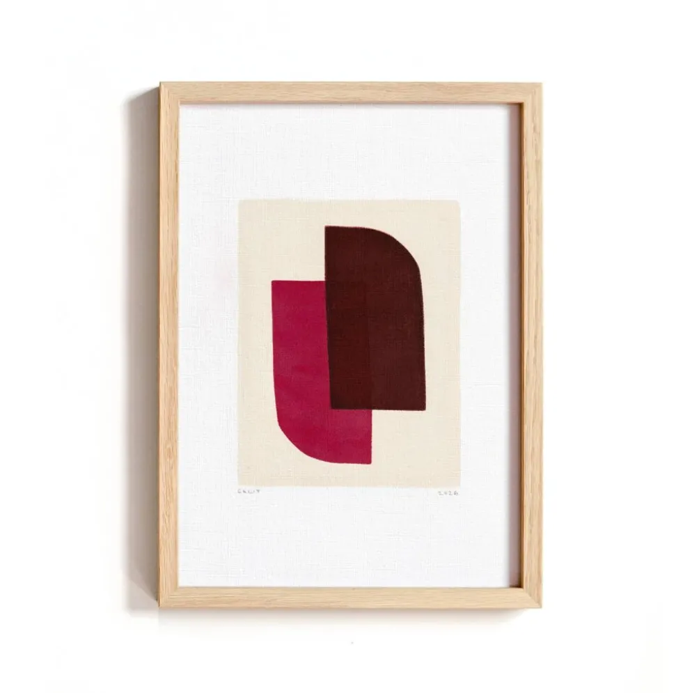 Peinture abstraite sur papier illustration signée Eawy
