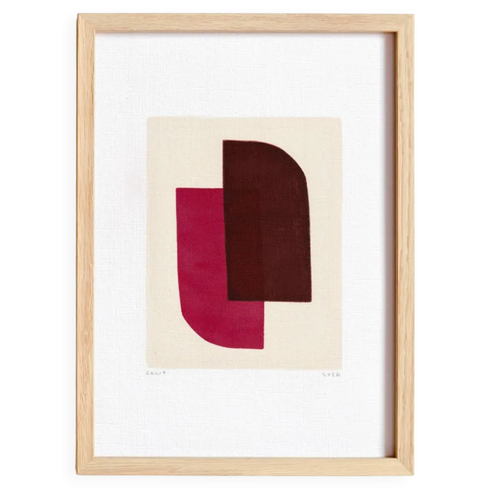 Peinture abstraite sur papier illustration signée Eawy