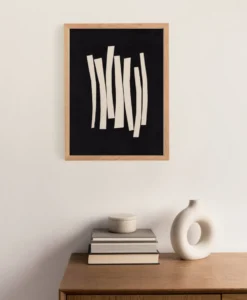 Peinture abstraite sur papier signée Eawy
