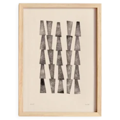 Peinture abstraite sur papier signée Eawy