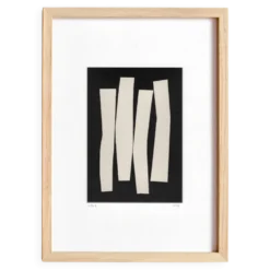 Peinture abstraite sur papier signée eawy