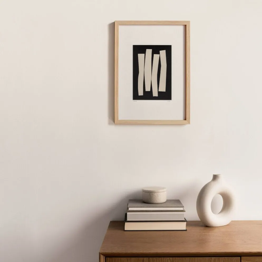 Peinture abstraite sur papier signée eawy